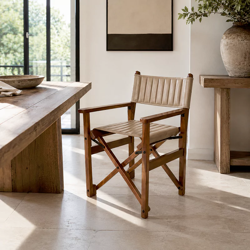 velmor leather folding chair