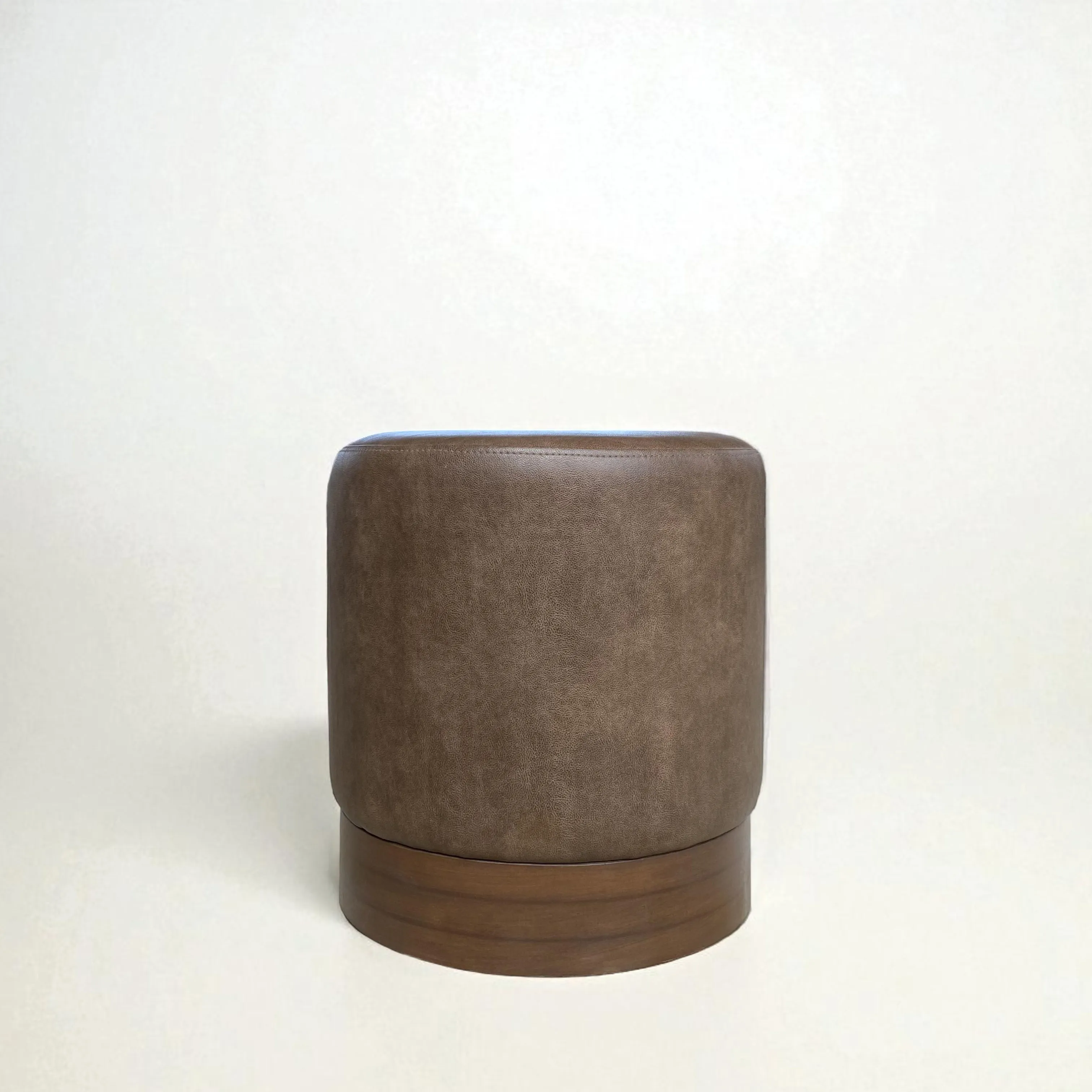 Borello Leather Pouf