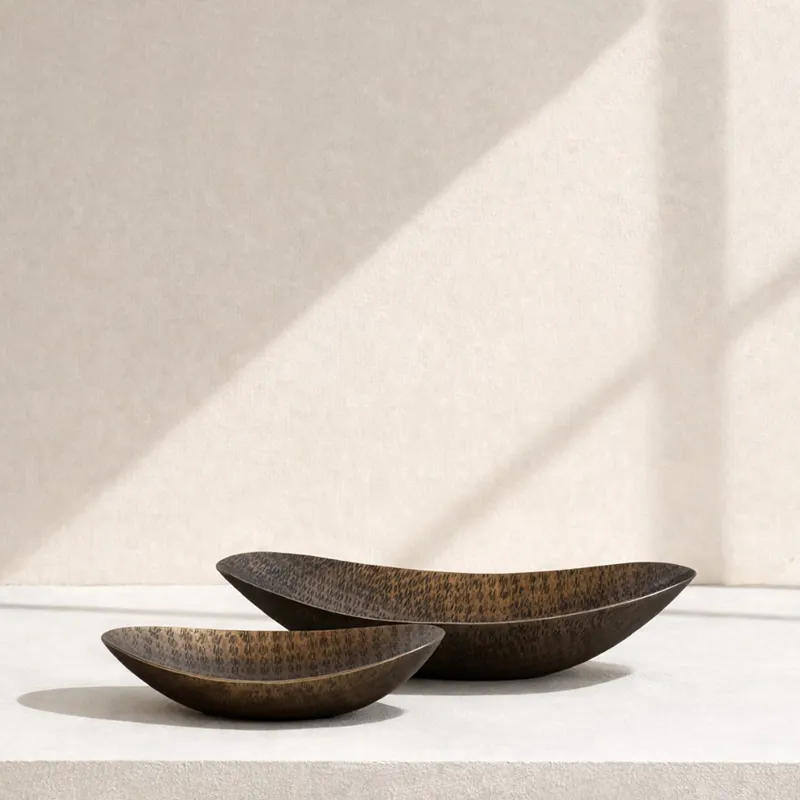 oval bronze bowl (two sizes) - molten collection