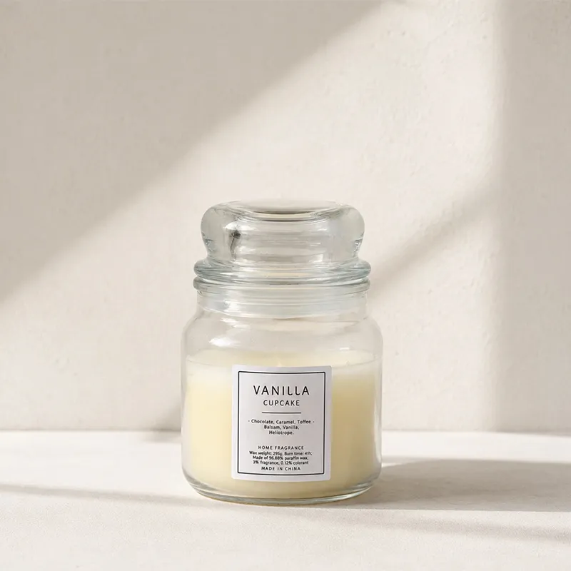 seren vanilla glass scented candle