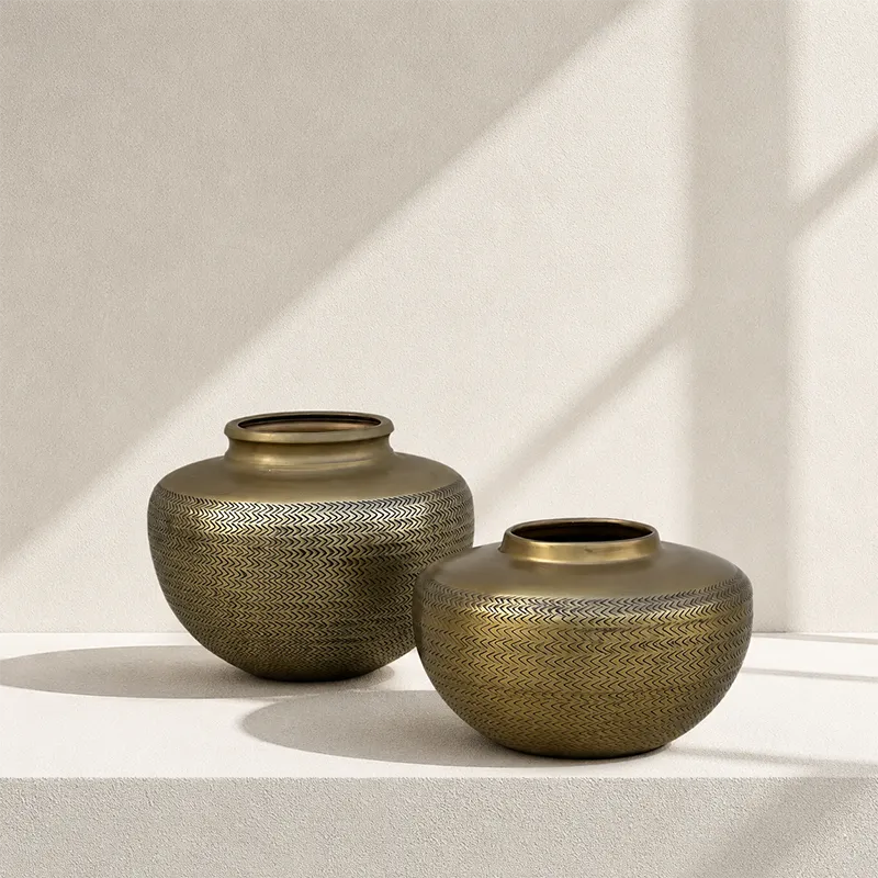 retro brass vase - aurelith collection (two sizes)