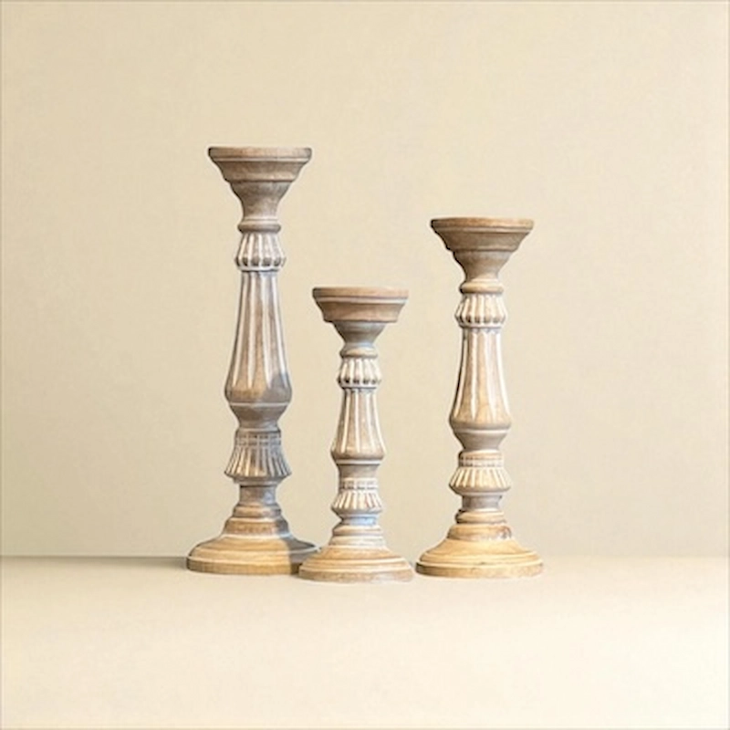 Celia Wooden Candle Holder (set of 3)