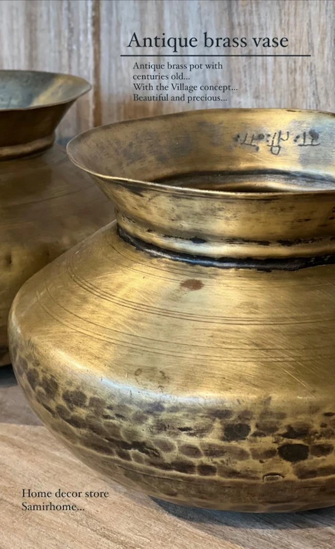 گلدان برنجی آنتیک Solenne