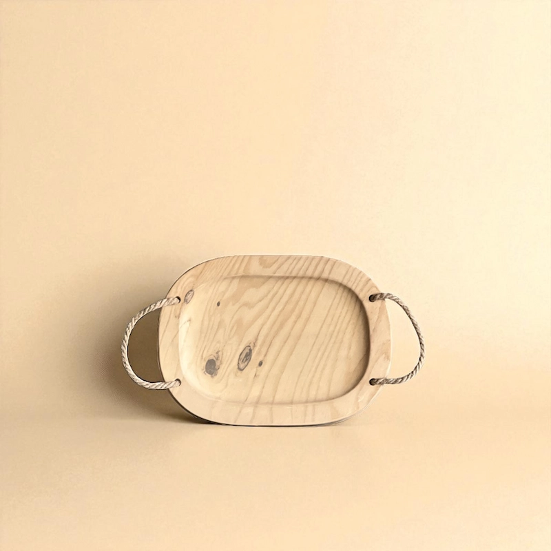 سینی بیضی طرح چوب Lignum