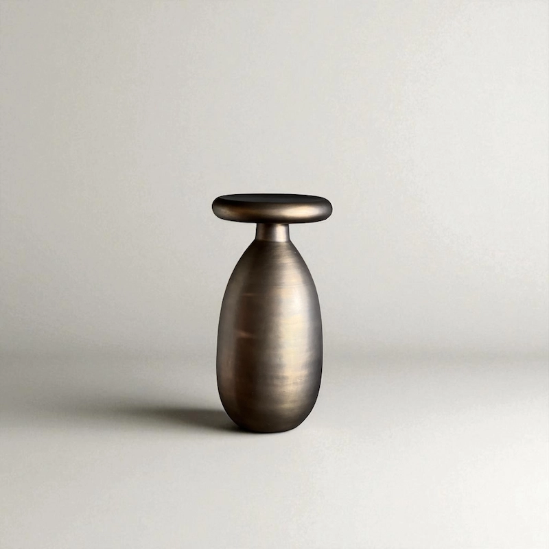 Bronzelle Fuzzy Side Table