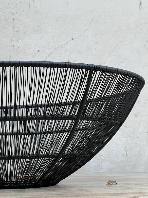 Kala - Tall Black Wire Bowl