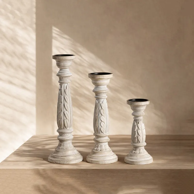 ravenel wooden candle holder (three sizes)